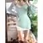 Bộ đồ bầu không khí mùa hè dành cho nữ Váy ngắn in hình hẹp + Bộ đồ hai mảnh dài tay mỏng