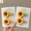 < YEI > Bộ kẹp tóc hướng dương hoạt hình 2 chiếc Kẹp viền hoa ngọt ngào cho bé gái Kiểu tóc đi học hàng ngày Mới