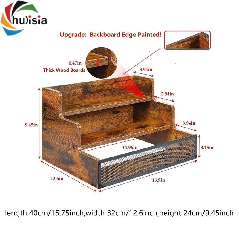 Kệ quầy Bar cổ điển để sắp xếp xi-rô cà phê, rượu whisky và các loại tinh thần khác