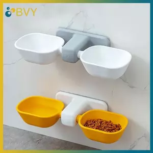 BVY Treo Tường Chó Mèo Bát Đôi Cho Thú Cưng Ăn Bát Nước Treo Cho Trong Nhà Và Căn Hộ Sử Dụng Thiết Kế Dễ Dàng Vệ Sinh.