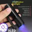 E-WOITD 1 / 2 / 5 Chiếc Đèn Tím Chuyên Nghiệp Chống Trượt 395nm Balight Di Động Đèn Pin Tia Cực tím Tiện Ích 9LED Đèn Pin Mini Có Dây E-WOITD