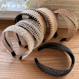YIFEN Phong Cách Ngày Lễ Ống Hút Rộng Vành Băng Đô Nữ Bohemian Hàng Ngày Mặc Cao Đầu Lâu Kẹp Tóc