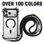 ốp lưng iphone Áp dụng cho iPhone 17 - ốp lưng chống rơi kép có bốn góc và ốp điện thoại kẹp từ tính vẽ tranh Apple 16 màu có bảo vệ dây đeo vai.dây đeo điện thoại