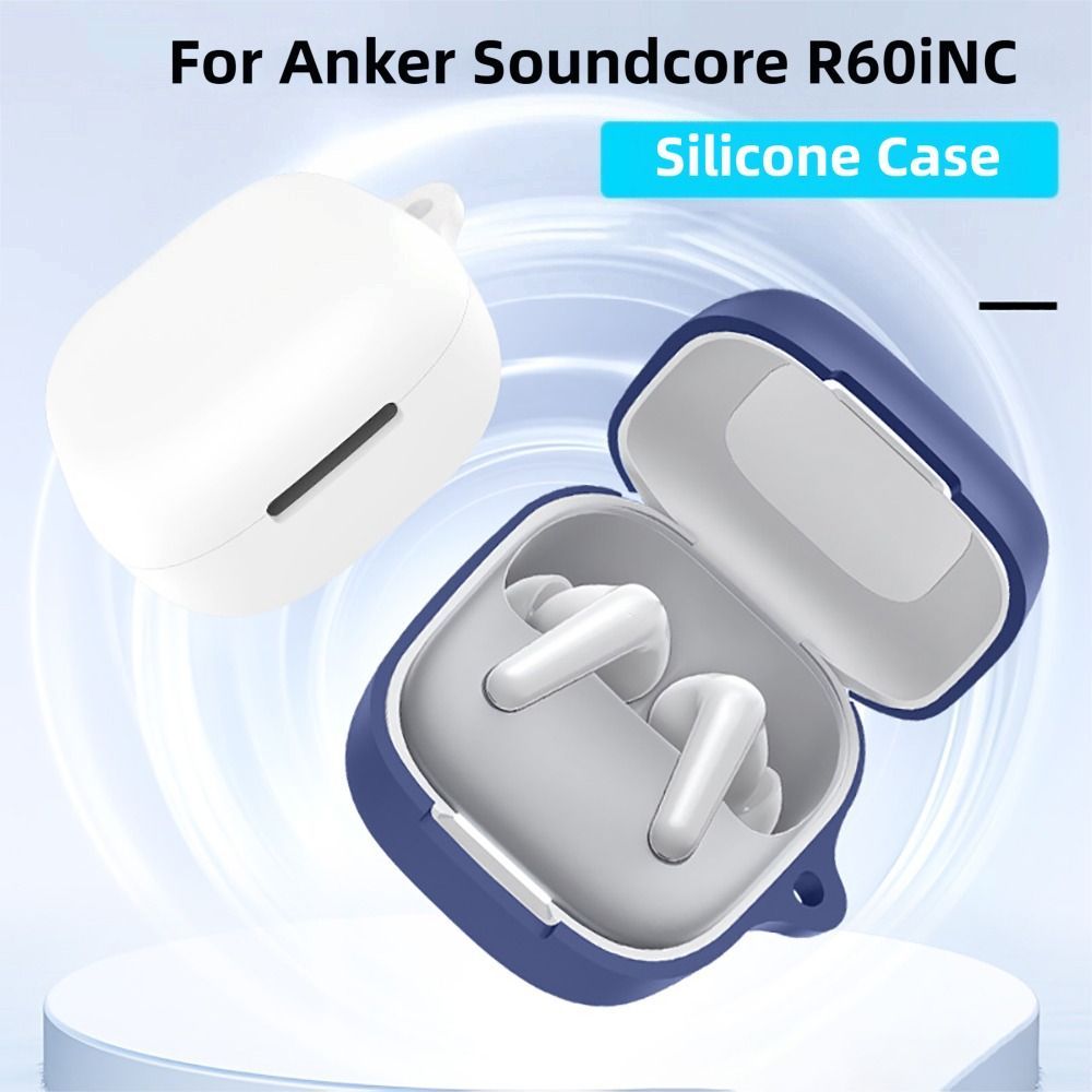 Ốp silicon chống sốc cho Anker Soundcore R60i NC, bao bảo vệ tai nghe không dây, hộp đựng, vỏ chống bụi