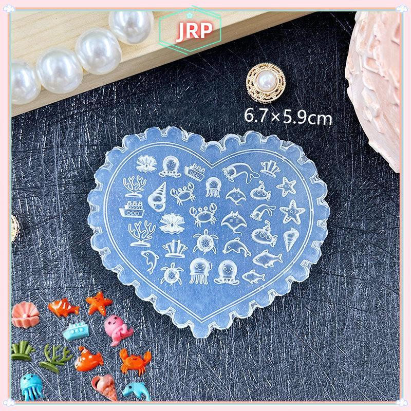 JRP 1 Chiếc Ocean Series Động Vật Khuôn Silicon Vỏ Biển Conch Nail Stamplates Sao Biển Sứa 3D Mềm Quyến Rũ Làm Móng Tay Khuôn Stencil Dụng Cụ JRP