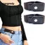 MARGREDY 2 Cái / bộ Thắt Lưng Co Giãn, Thắt Lưng Co Giãn Có Thể Điều Chỉnh Vô Hình, Casual Không Khóa Thắt Lưng Vải Quần Jean