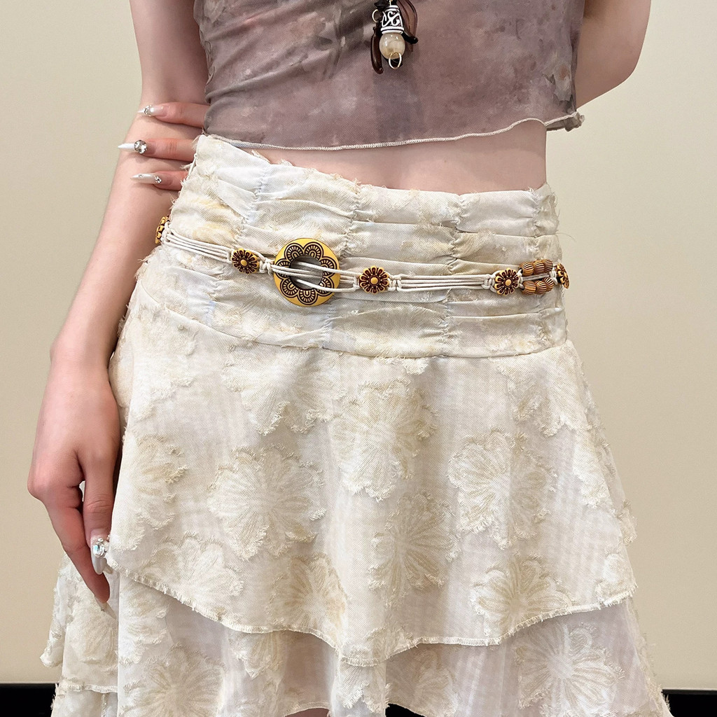 2026 Niche Design Phong Cách Dân Tộc Dây Thắt Lưng Phong Cách Bohemian Dây Thắt Lưng Nữ