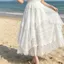 Mùa Hè Phong Cách Mới Rỗng Viền Gạc Váy Nữ Cao Cấp Thời Trang Giữa Chiều Chữ A Không Đều Mùa Xuân Mùa Hè Váy