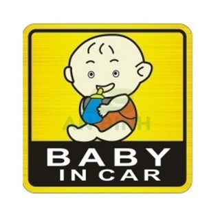 Tem Dán Ô Tô Baby In Car SH Autocare, Chống Thấm Nước, Nắng, Phản Quang Trong Bóng Tối, Dán Đuôi Xe