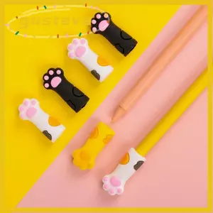 GUSTAVA Cat Claw Pencil Cap, Silica Gel Đồ dùng học sinh Vỏ bảo vệ bút chì, Nắp bút mềm dễ thương