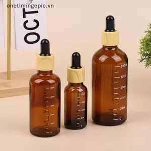 VFZ 5ml-100ml Chai Nhỏ Giọt Có Cân Thuốc Thử Giọt Mắt Hổ Phách Thủy Tinh Hương Liệu Chất Lỏng tte Chai Có Thể Đổ Lại Chai Du Lịch OTE