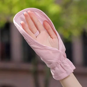 Găng Tay Chống Nắng Đi Ngoài Trời Chống Trơn Trượt Thoáng Khí Chống Tia Cực Tím Găng Tay Mỏng Phong Cách Che Nắng Ngón DFQI