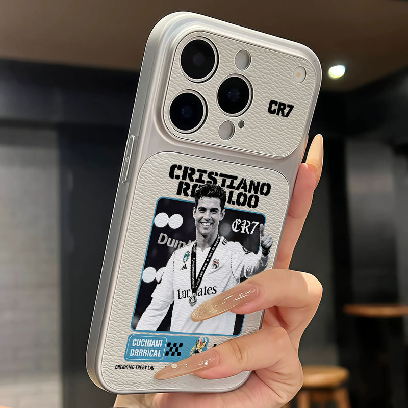 Ốp lưng iPhone Họa tiết da mạ điện họa tiết World Cup iPhone 17 16 15 14 13 12 11 Pro Max Plus Max