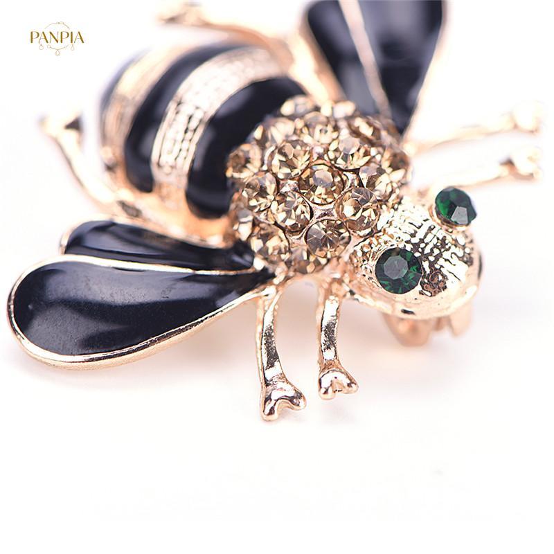 PNPIA- Trâm cài ong thời trang Mạ vàng thanh lịch Pha lê đính đá dự tiệc Trâm trang sức
