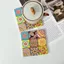 Phong Cách Mới Vuông 3D Nổi Mạ Vàng Coaster Nút Chai Chống Trơn Trượt Cách Nhiệt Cà Phê Retro Trà Coaster