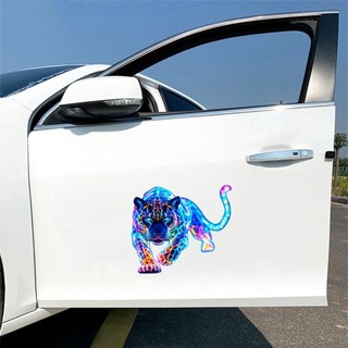 ASDFGER Decal Xe Động Vật, Nhãn Dán Xe Neon Da Báo Tự Dính Trang Trí, Phụ Kiện Ô Tô Nhiều Màu Sắc Chống Thấm Nước Decal Cửa Tự Động