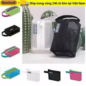 Túi lưu trữ lưới BAMBOOB, Ví đựng tiền xu Túi dây kéo di động, Túi đựng mỹ phẩm Túi đựng đồ du lịch Túi đựng son môi