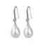 PNPIA- 1 Cặp Thời Trang Tinh Tế Màu Bạc Giả Ngọc Trai Giọt Nước Bông Tai Nữ Trang Sức Ánh Sáng Sang Trọng Sáng Bóng Bông Tai Kim Cương