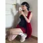 Milyfashion American Hot Girl Low-Waist Retro Siêu Ngắn Xếp Ly Đáy Bud Quần Short Y2K