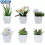<cosyh>Artificial Potted Plants Set for Home Office Decor Faux Succulent Rose