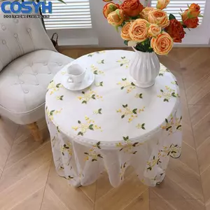 <cosyh>Decorative Table Runner Charming Floral Patterns Keeps Dust Away For Bedroom