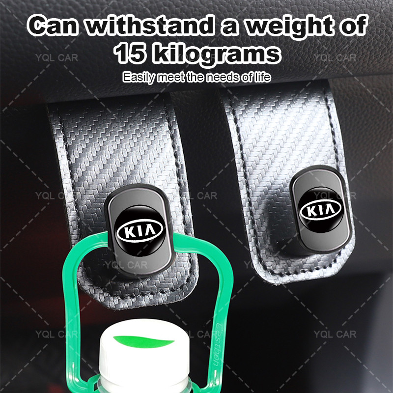 1 / 2 Chiếc Có Thể Gập Lại Xe Hành Khách Tổ Chức Móc Sợi Carbon Lưu Trữ Xe Móc Ẩn Cho Xe Kia Ceed Rio Sportage R K3 K4 K5 Sorento Cerato Optima