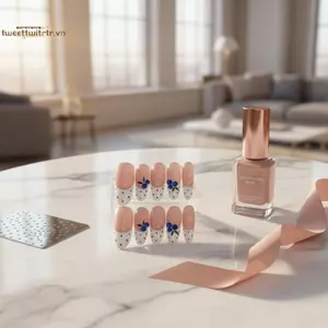 TRTR Tấm dập móng tay chuyên nghiệp Điểm sóng sọc cho Salon Thiết kế làm móng tay Pháp VN