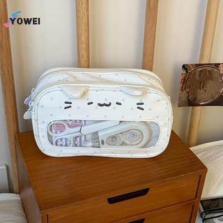 Túi văn phòng phẩm mèo con cửa sổ trong suốt YOWEI dành cho trẻ em và người lớn khi di chuyển VN