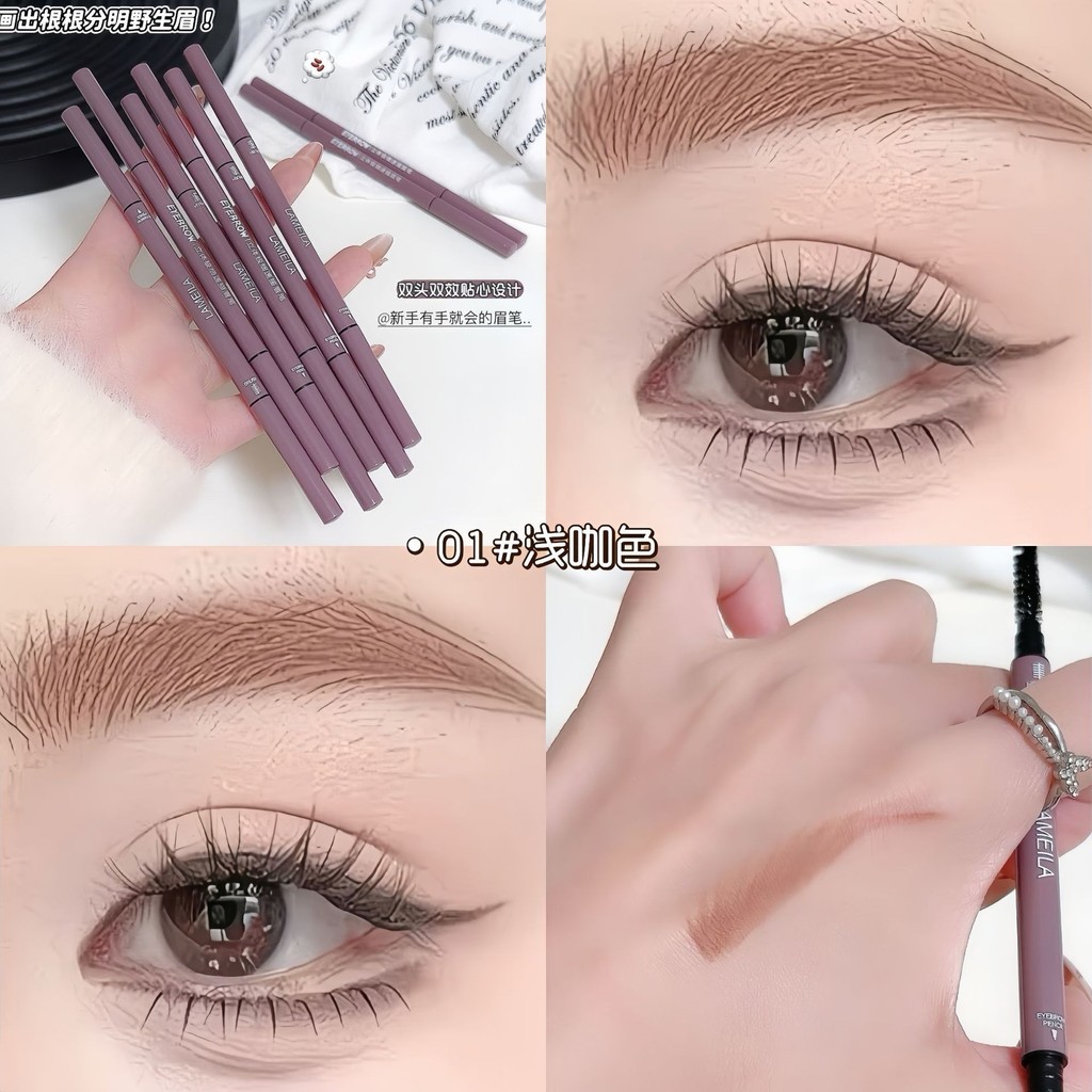 Lamella Ba Chiều Siêu Mịn Nhanh Thứ Hai Bút Chì Lông Mày Chống Thấm Nước Lâu Dài Không Phai Màu Tự Nhiên Siêu Mịn Mắt