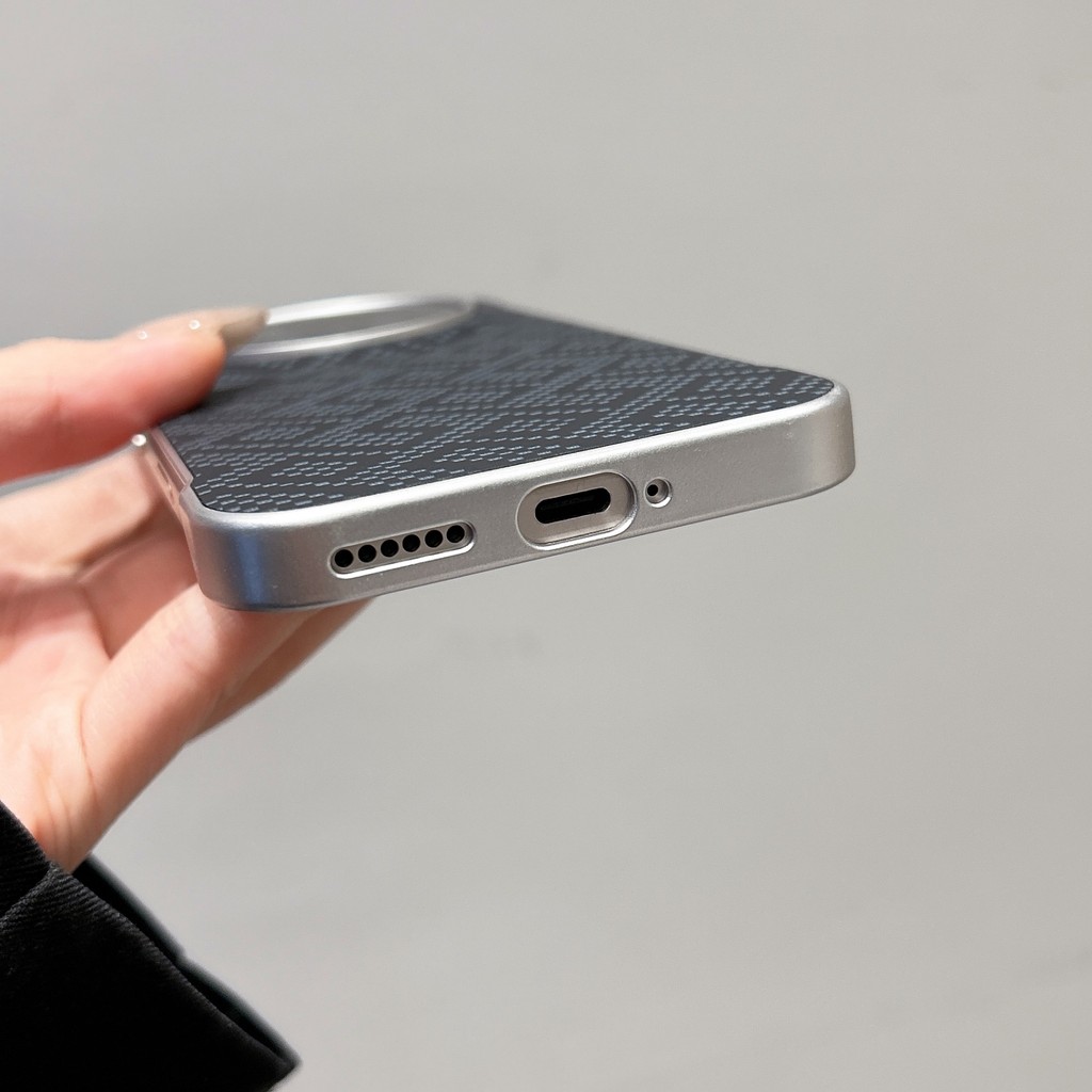 Ốp da từ tính không khung họa tiết bằng sợi Carbon cho Honor Magic 8 / 8 Pro / Bảo vệ Camera / Chống vân tay