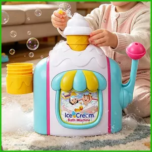 Máy bong bóng tự động Cốc hút Đồ chơi tắm ngộ nghĩnh Máy làm kem bong bóng cho các bữa tiệc cho bé trai bé gái saixit2vn
