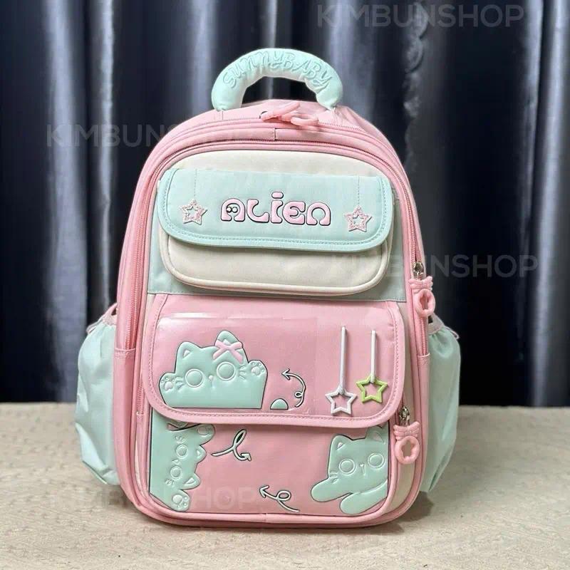 (TẶNG HỘP BÚT) Balo Gấu ALIEN Cao Cấp chống gù, chống nước, siêu nhẹ cho bé cấp 1- Kimbunshop90