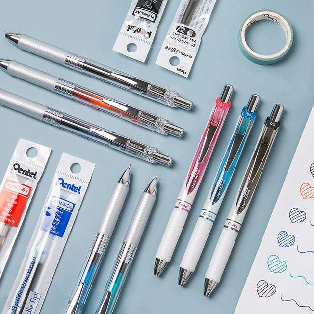 Bút gel Pentel Energel BLN75TL ngòi 0.5mm viết trơn mượt nhanh khô không lem không nhoè