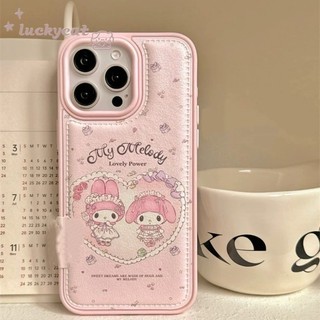 Tương thích với iPhone 17 16 15 14 13 12 11Vỏ Điện Thoại Hoạt Hình Ren Dễ Thương Lovce Trái Tim Giai Điệu Da Mềm
