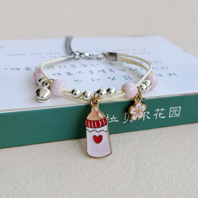 [J & U-T] Vòng tay thỏ hoạt hình đơn giản và dễ thương mới dành cho nữ Học sinh Trẻ em Những người bạn thân nhất Quà tặng Trang sức hoang dã