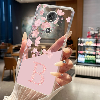 Ốp Điện Thoại Cho Motorola Moto E5 Plus E5 Play Case Hoa Đẹp Chữ Cái Ban Đầu Mỏng Trong Suốt TPU Mềm Cặp Đôi Vỏ Silicon