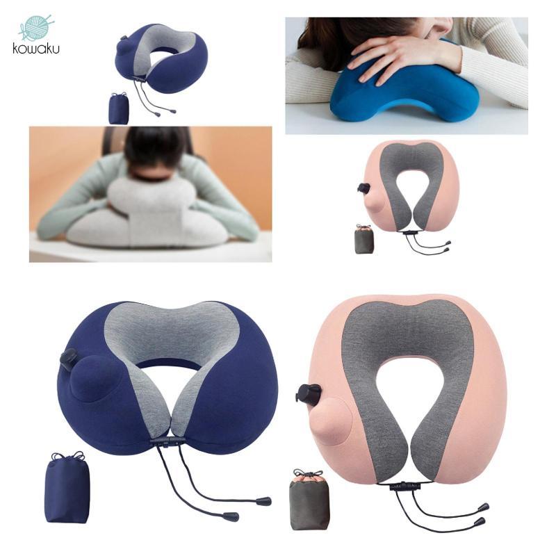 Gối du lịch để sử dụng máy bay Hình chữ U Bơm hơi nhẹ cho gia đình và ô tô