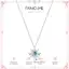 FANCIME "Soluna Nexus" Topaz Vòng cổ bạc thạch anh sinh tháng 12