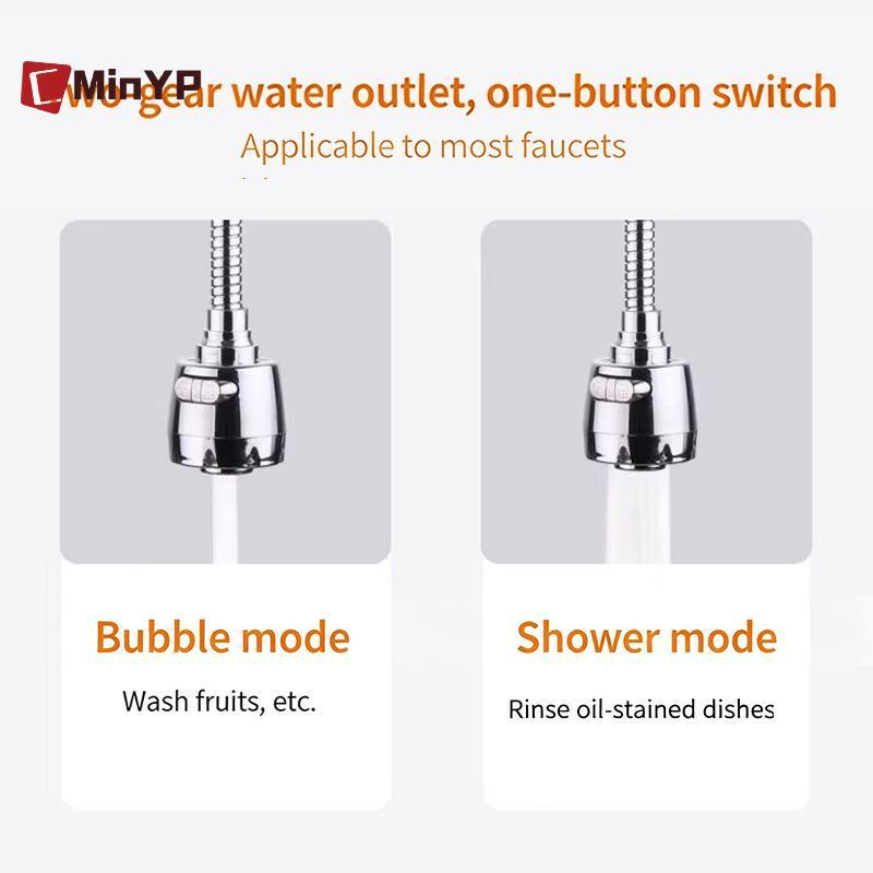 CMinYP 360° Bộ chuyển đổi vòi xoay có chế độ chống bắn tung tóe 2 / 3 để bảo tồn nước trong ngôi nhà vinh quang