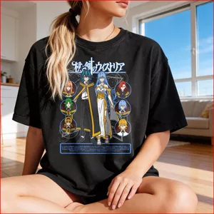 YB1 Wistoria Đũa Phép Và Thanh Kiếm 2 Thoải Mái Mềm Mại Graphic Tee Fantasy Warrior Áo Thun Manga Lấy Cảm Hứng Từ BY1