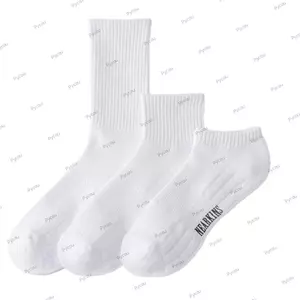 PYCOU 3 Đôi Tất Thể Thao, Tất Runnig Chống Trơn Trượt Thoáng Khí, Tất Cotton Mềm Siêu Thấm Hút Mắt Cá Chân Cho Bóng Đá Tennis