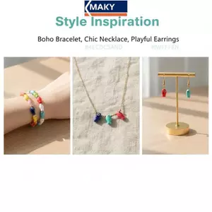 MAKY Craft Trang sức độc đáo của bạn với 10 hạt gốm cá nhỏ hoàn hảo cho dây buộc và bông tai VN