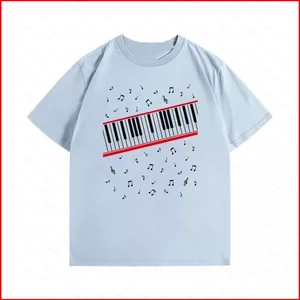YB1 Michael Jackson 220g cotton dày tee Beat It American retro piano ghi chú lưu niệm Áo thun BY1