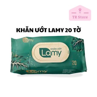 Khăn Ướt Lamy 100 Tờ Có Nắp Đậy Tiện Lợi - Không Cồn, Không Paraben, An Toàn Dịu Nhẹ Cho Bé Và Gia Đình