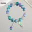 KUZHEN Handmade Hàn Quốc Mực Vòng Tay Hạt Nhiều Màu Sắc Mặt Trăng Bướm sel Bohemian Thời Trang Nữ Phụ Kiện HOT