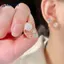 AN.MART Zircon Bông Tai Ngọc Trai Cho Nữ Thời Trang Pha Lê Bông Tai Đinh Cưới Phụ Kiện Trang Sức Quà Tặng VN