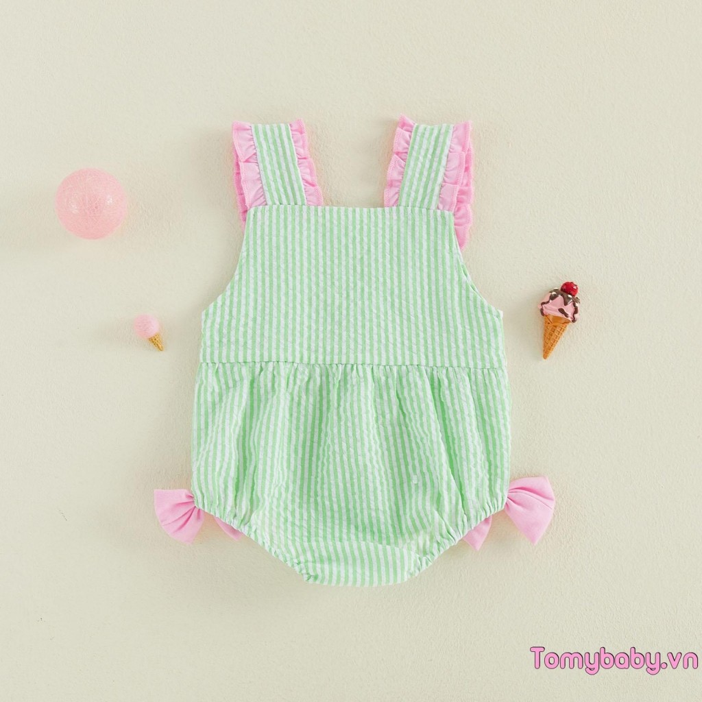 [lpDL] Bộ đồ lót kem thêu không tay cho bé gái hàng ngày