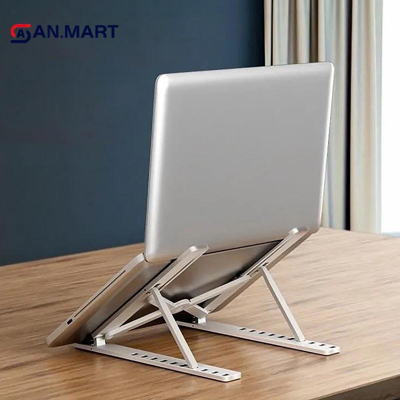 AN.MART Giá đỡ máy tính xách tay đa năng Giá đỡ máy tính xách tay có thể điều chỉnh cho đế làm mát có thể gập lại chống trượt cho máy tính xách tay / máy tính bảng / điện thoại VN