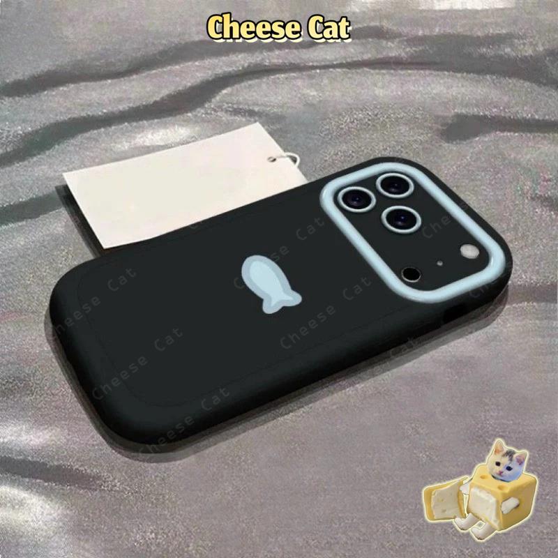 Ốp điện thoại cặp đôi cá mèo con dễ thương cho iPhone 17 Pro 16 15 14 Plus 13 Pro Max 12 11 Xs Max XR 7Plus
