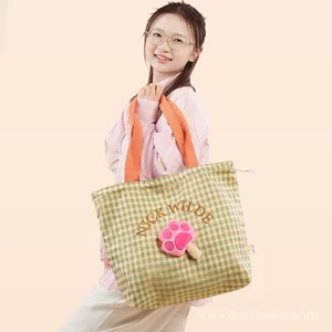 Túi đeo vai hai mặt bằng vải Canvas Disney Mickey Judy Nick Commuter dành cho nữ sinh đi làm phù hợp